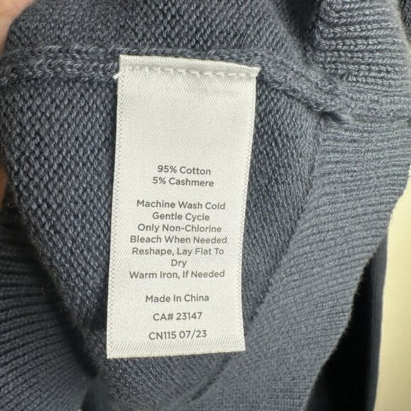 Haven Well Within Womens L Cotton Cashmere Sweater Gray Lagenlook Asymmetrical - Picture 3 of 9